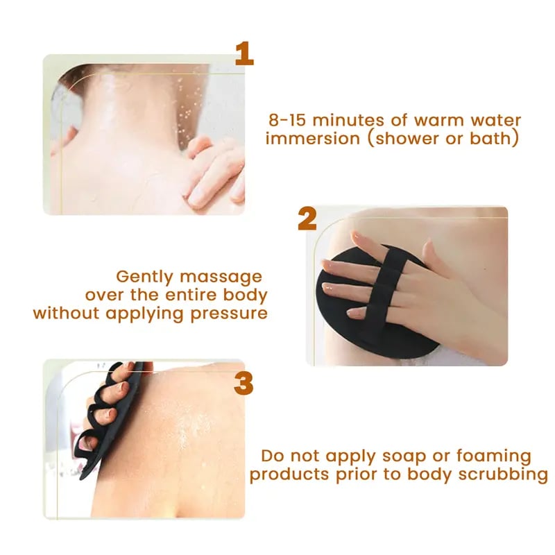 4-Pack Soft Rubber Shower Scrubber image 4