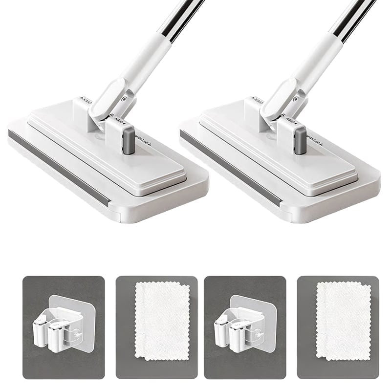 95cm (Upgraded) – One-Click Cloth Change + Mop Clip + 2 Absorbent Velvet Cloths (2-Pack)